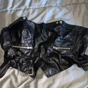 Leather Crop Top